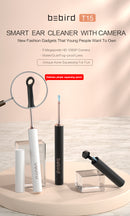 NETTOYEUR D'OREILLES T15 WINKOO POUR CÉRUMEN ET ACNÉ NETTOYAGE DES OREILLES DES OREILLES AVEC APPAREIL PHOTO