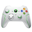 Winkoo Manette PC PS3 sans Fil Rechargeable, 9013PRO Manette Switch Pro sans Fil Bluetooth, Manette PC pour Téléphones Android iOS, Android TV Box et Tesla, Blanc Vert