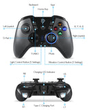 Manette PC/PS3 sans Fil Rechargeable, Manette PC, Manette PS3 avec Double Vibration et Turbo, Compatible pour PC, PS3 et Nintendo Switch, Multicolore