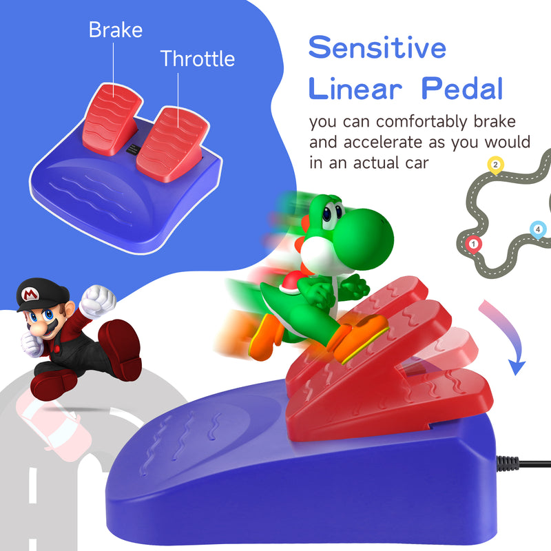 Volant + pédales Mario Kart Switch « Hori » état neuf - Consoles Volant + pédales Mario Kart Switch « Hori » état neuf - Consoles
