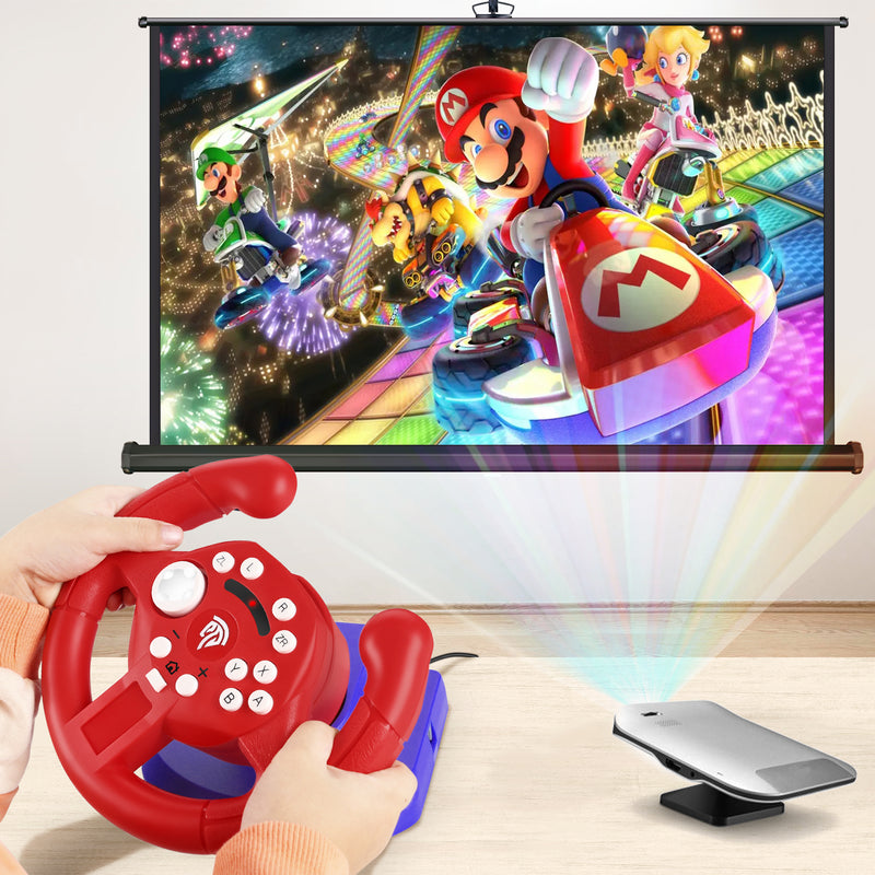 Volant de jeu Winkoo, volant Nintendo Switch Mario Kart, volant de course à 90 degrés et pédales linéaires, pour Nintendo Switch/Lite/OLED/PC/PS3/Android