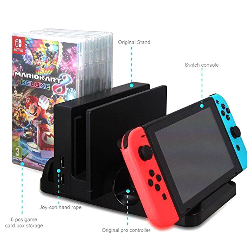 Hub de charge pour Nintendo Switch et Joy con avec emplacements pour les jeux