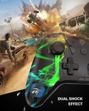 Manette PC/PS3 sans Fil Rechargeable, Manette PC, Manette PS3 avec Double Vibration et Turbo, Compatible pour PC, PS3 et Nintendo Switch, Multicolore