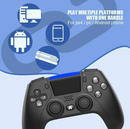 Manette de jeu sans fil PS4 4.0 Écran tactile de vibration Bluetooth Contrôleur PS4 Clé étendue arrière | Blanc
