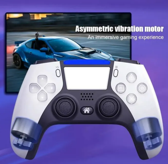 Manette de jeu sans fil PS4 4.0 Écran tactile de vibration Bluetooth Contrôleur PS4 Clé étendue arrière | Blanc