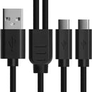Câble de charge double usb C de 3 mètres