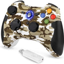 Manette PC sans Fil, Manette PC Connectée par USB, Manette PS3 avec Double Vibration et Turbo, Compatible pour PC et PS3 - Camouflage Jaune