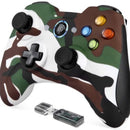 Manette PC/PS3 sans Fil, Gamepad Android avec Batterie Intégrée/Double Vibration/Plug and Play - Camouflage Vert