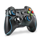 Manette PC/PS3 Sans Fil, Manette de Jeu avec Double Vibrations pour PC PS3, Camouflage Bleu