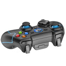 Manette PC sans Fil, Manette PC Connectée par USB, Manette PS3 avec Double Vibration et Turbo, Compatible pour PC et PS3 - Bleu et Noir
