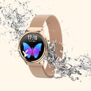 Montre connectée femme "Fall In Love Luxury" avec design moderne, Bracelet doré