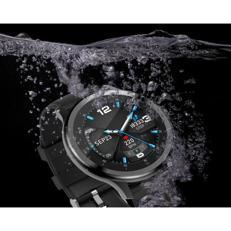 Montre connectée Bracelet Fitness, Moniteur de fréquence cardiaque IP68 Moniteur de sommeil étanche Écran tactile complet