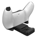 Station de Recharge Portable pour manette PS5, Chargeur Double pour manette PS5 avec 2 Ports de Charge Amovibles de Type C, Blanc et Noir