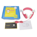 CASQUE AUDIO ENFANT AVEC LIMITEUR DE VOLUME, CASQUE DE PROTECTION OREILLES CONFORTABLE POUR ENFANT 3-12 ANS WING ROSE