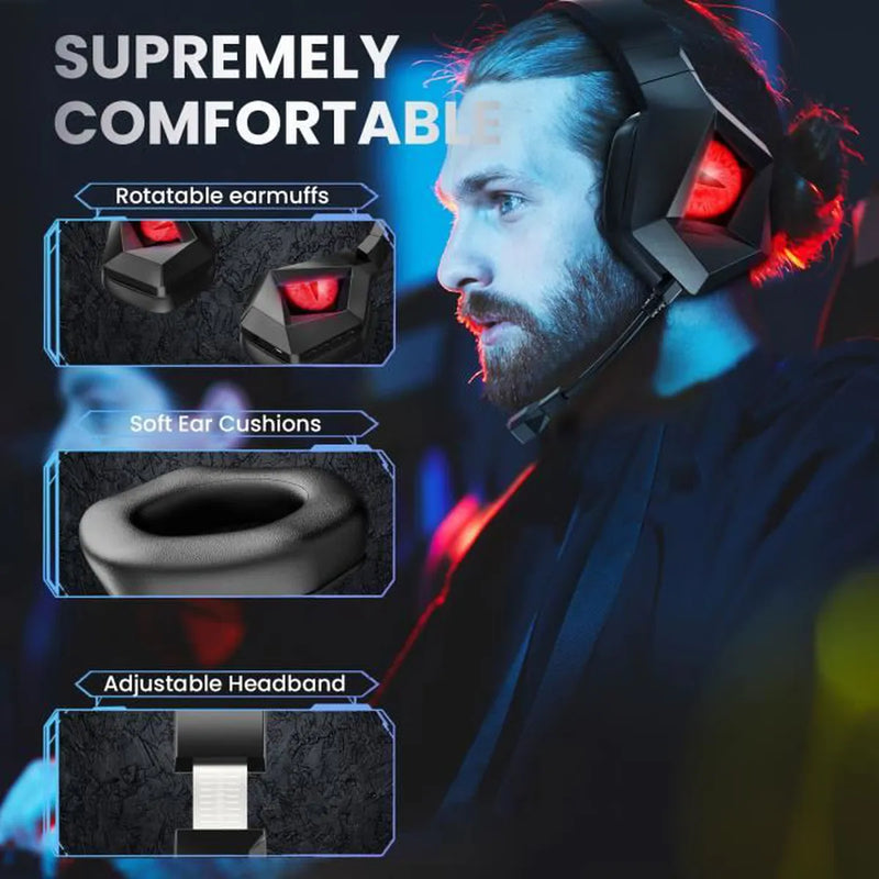 Casque Gaming-Sans-Fil-2,4Ghz-RGB-Compatible-PC-PS4-PS5-IOS-ANDROID-SWITCH-MOBILE YEUX