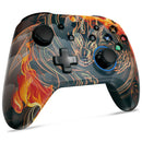 manette de jeu universelle sans fil bluetooth pour nintendo switch pro lite pc couleur dragon vue de haut en trois quart droite