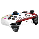 manette de jeu universelle sans fil bluetooth pour nintendo switch pro lite pc couleur blanc paume vue de face gauche