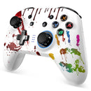 manette de jeu universelle sans fil bluetooth pour nintendo switch pro lite pc couleur blanc paume vue de haut en trois quart droite