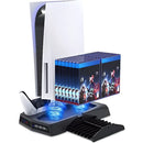 Socle pour Playstation 5 avec ventilateur, Led et emplacement pour 2 manettes